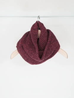 wool cashmere snood  burgundy　のサムネイル