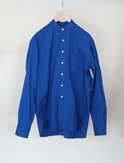 finx cotton oxford grandad collar shirt  tahiti blue　のサムネイル