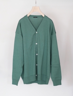 cotton knit cardigan  green　のサムネイル