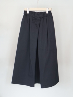 skirt "cotton long cross skirt"  navy　