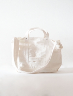 cotton linen tool bag medium c/li white　