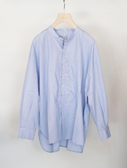 shirt “Flap shirt” 200/2 blue stripeのサムネイル