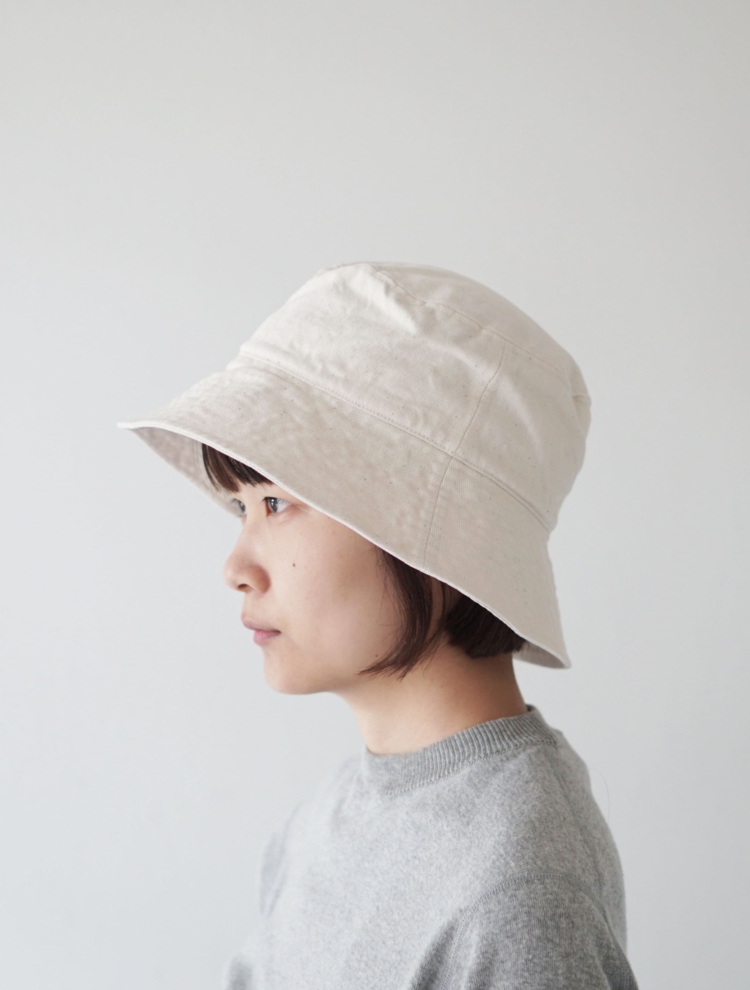 ambienteorganic cotton denim bucket hat ivory |