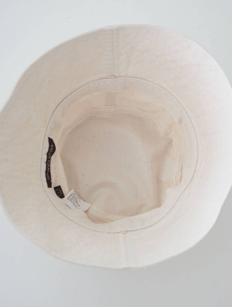 ambienteorganic cotton denim bucket hat ivory |