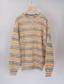 space dyed basket check pullover  yellow　のサムネイル