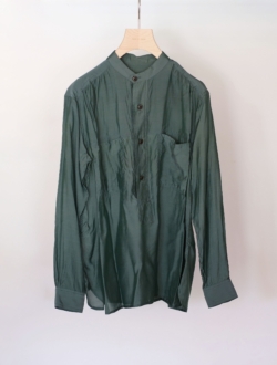 silk rayon work shirt  green　のサムネイル