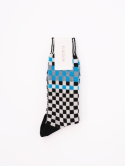 block pattern socks  black　のサムネイル