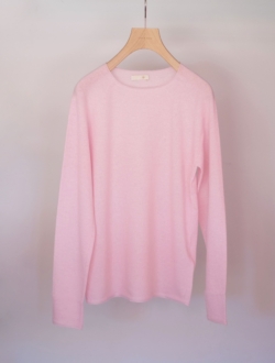 crew neck knit “SAROMA” baby pinkのサムネイル