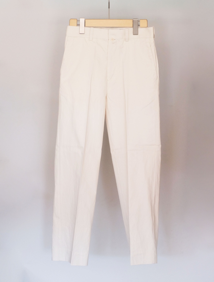 ambientechino cloth pants “CREASED SLIM” l.beige |