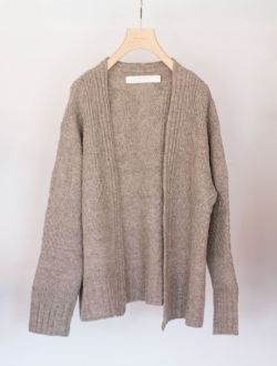 cable cardigan  grey　のサムネイル