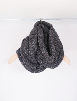 wool cashmere snood  marble grey　