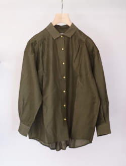 blouse “mature(gathers)” olive　のサムネイル