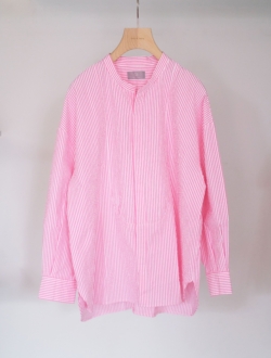 非公開: shirt “flap shirt 120/2 STRIPE SUCKER” pink　のサムネイル