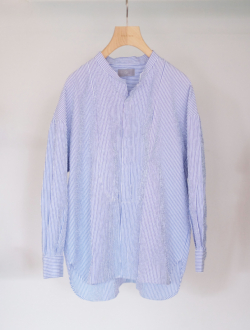 非公開: shirt “flapshirt 120/2 STRIPE SUCKER” blue　のサムネイル