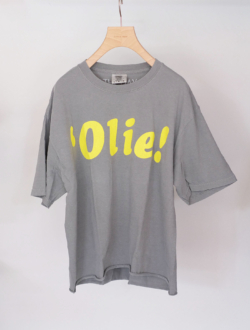 garment dyed comfort cutoff-T "Olie！" grey　