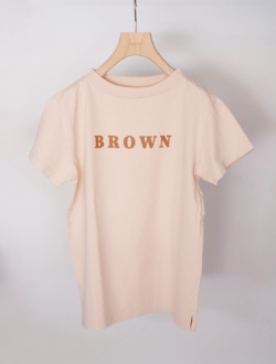 Homie Tee print  shell white “BROWN”　のサムネイル