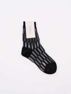 Transparent Stripe Socks  BLACK　