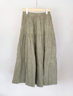 skirt "universal skirt(corduroy)" mint green　