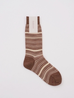Stripe Socks  Brown　