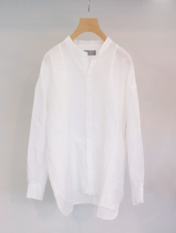 shirt "flap shirt  linen" white　