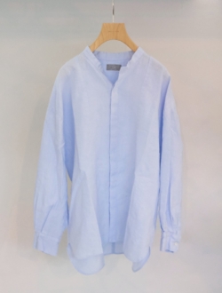 shirt “flap shirt  linen” sax(後染め)　のサムネイル