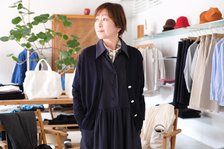 ambienteonepiece ”Long sleeve OP” NAVY |