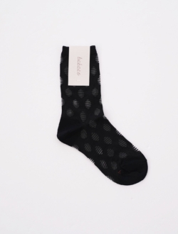 Sheer Dot Socks  Black　