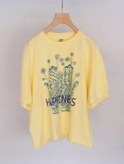 Garment Dyed Comfort Cutoff-T  “Happiness Hand” Butter　のサムネイル