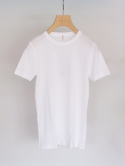 Cotton Silk Basic T-shirt　WHITE　