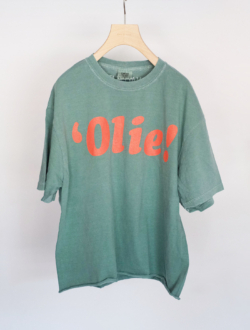 Garment Dyed Comfort Cutoff-T “'Olie!”  Green x Orange　　 　