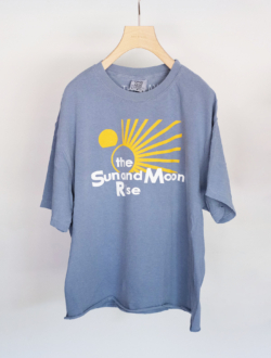 Garment Dyed Comfort Cutoff-T “the Sun and Moon Rise”  Blue jean　　　 　