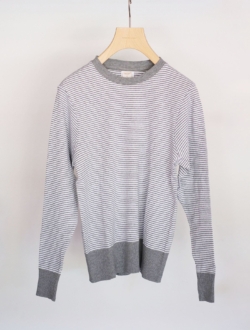 cotton knit “FRAGORA” gray×white　のサムネイル