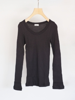 rib long sleeve  black-inkのサムネイル