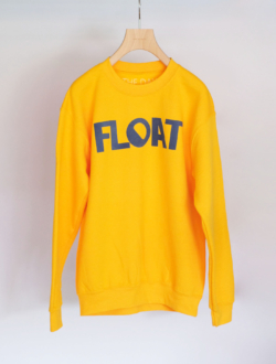 Crew Sweat shirt "FLOAT" Gold　