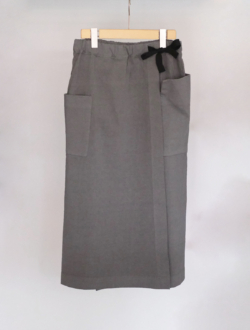 easy wrap-like skirt  moss-grey　のサムネイル