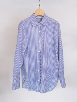 shirt “jane (200/2 stripe)” blue stripe　のサムネイル