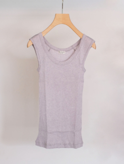 rib tank top  lavender-grey　のサムネイル